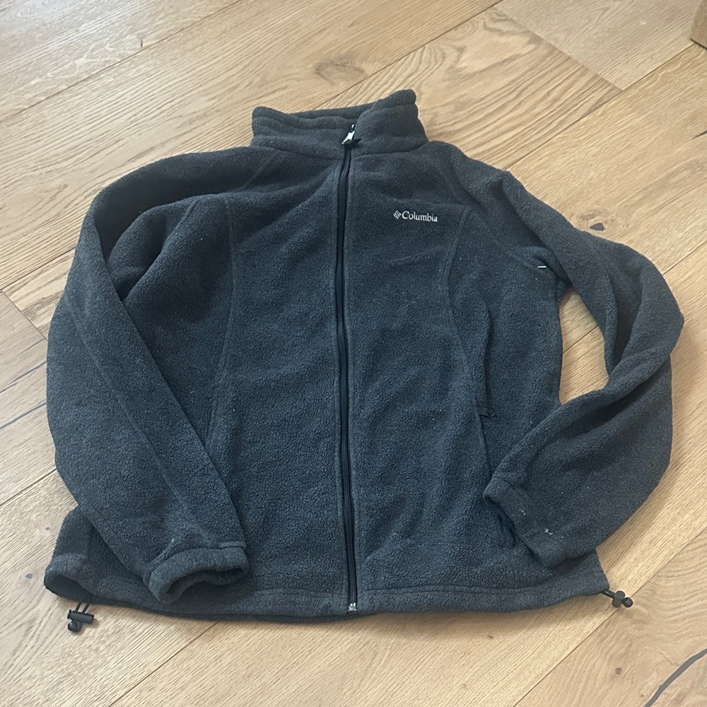 Columbia Charcoal Fleece Jacket large